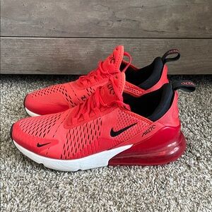 Nike Air Max 270 Bright Red with Black Accents
